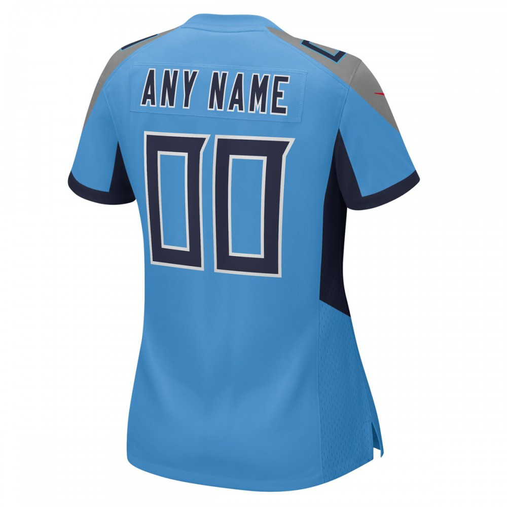 Tennessee Titans Nike Women's Alternate Custom Game Jersey - Light Blue-GridironStore